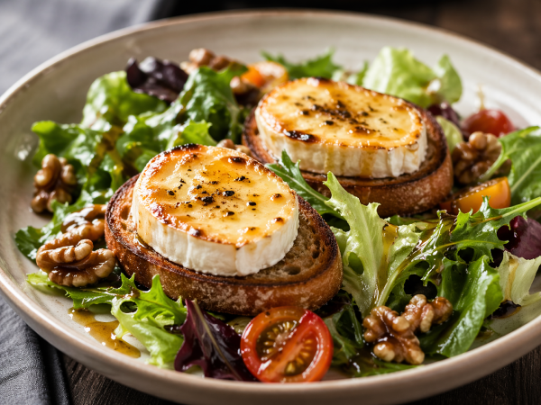 Salade de chèvre chaud